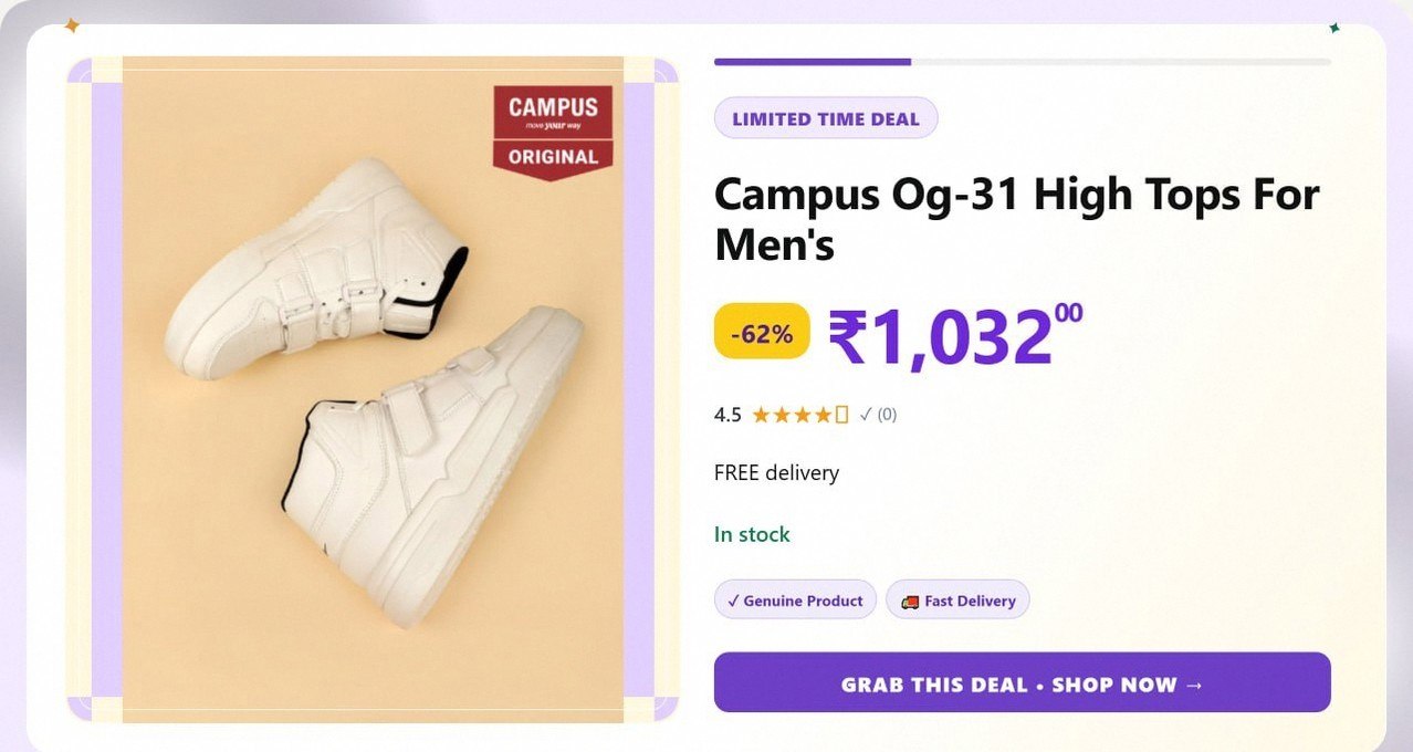 Campus Og-31 High Tops For Men's @ ₹1,032